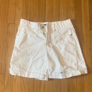 White jean shorts